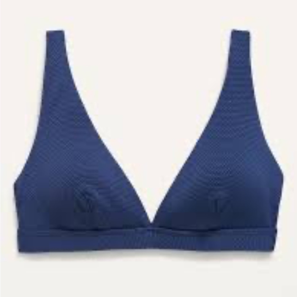 OLD NAVY PIQUE CLASSIC PLUNGE TRIANGLE BIKINI SWIM TOP